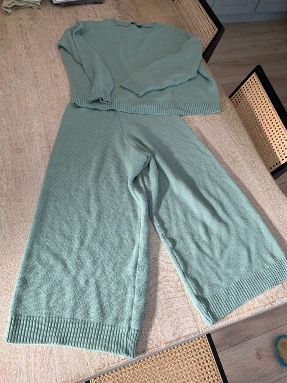 Cozy Mint Green Knit Sweater Set